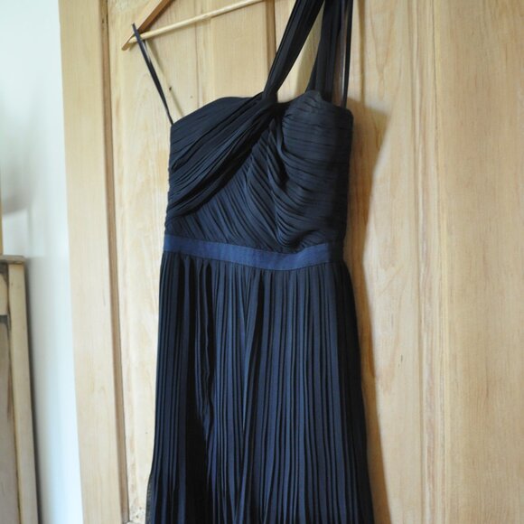 Club Monaco One Shoulder Adelphi Dress in Navy - Picture 1 of 3